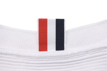 画像をギャラリービューアに読み込む, 極美品 THOMBROWN トムブラウン 22SS ストライプ ショートスリーブ コットン ホワイト レッド ネイビー サイズ36 中古 48587
