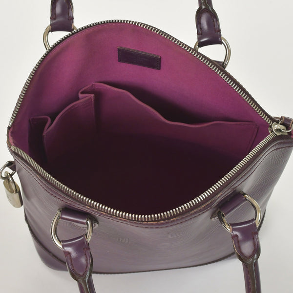 LOUIS VUITTON ルイヴィトン Purple パープル カシス エピ ロックイット M4229K ハンドバッグ 美品 中古 4a002486