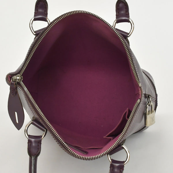 LOUIS VUITTON ルイヴィトン Purple パープル カシス エピ ロックイット M4229K ハンドバッグ 美品 中古 4a002486