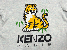 画像をギャラリービューアに読み込む, KENZO ケンゾー キッズ 子供服 半袖Ｔシャツ グレー コットン ポリウレタン 4A/104 K15664 トラ タイガー中古 48681 美品 中古 48681