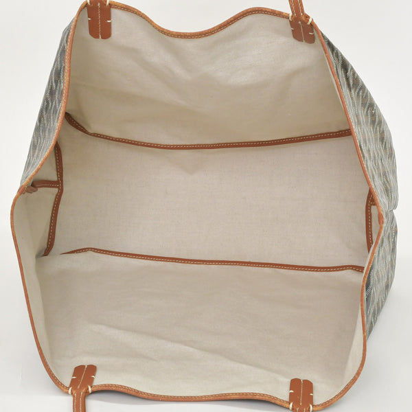 極美品 GOYARD ゴヤール SAINT LOUIS GM サンルイGM ブラウン トートバッグ PVCコーティングキャンバス 中古 4a004887
