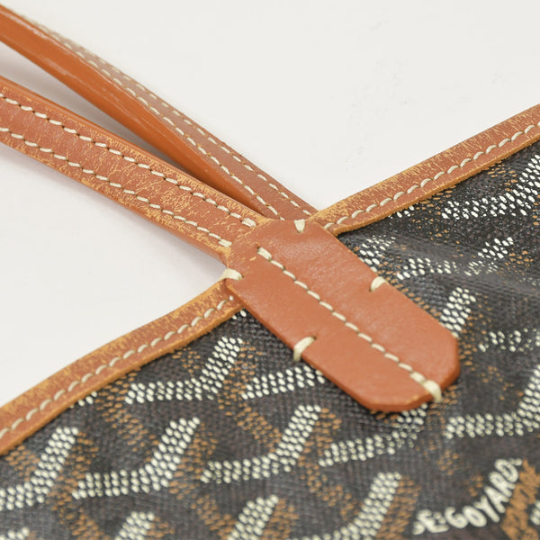 極美品 GOYARD ゴヤール SAINT LOUIS GM サンルイGM ブラウン トートバッグ PVCコーティングキャンバス 中古 4a004887