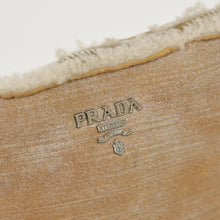 将图片加载到图库查看器，PRADA プラダ ショルダーバッグ ムートンバッグ ブラウン ベージュ アイボリー シルバー金具 美品 中古 4a004893