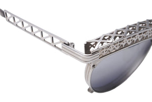 Jean Paul GAULTIER ジャンポールゴルチエ サングラス エッフェル塔モチーフ 56-0171 シルバー ヴィンテージ 美品 中古 48948
