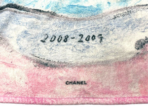 CHANEL シャネル ビーチタオル ココマーク MIAMI 2008-2009 RUISE イタリア製 コットン ブルー ピンク 美品 中古 64903