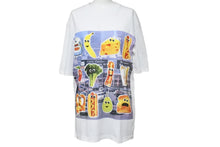 画像をギャラリービューアに読み込む, PALACE パレス 半袖Ｔシャツ RN150137 食べ物柄 コットン ホワイト ブルー サイズS ユニセックス 美品 中古 49101