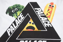 画像をギャラリービューアに読み込む, PALACE パレス 半袖Ｔシャツ RN150137 食べ物柄 コットン ホワイト ブルー サイズS ユニセックス 美品 中古 49101