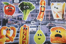 画像をギャラリービューアに読み込む, PALACE パレス 半袖Ｔシャツ RN150137 食べ物柄 コットン ホワイト ブルー サイズS ユニセックス 美品 中古 49101