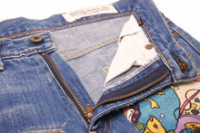 Load image into Gallery viewer, KAPITAL キャピタル デニムパンツ サイケデニム つぎはぎ パッチワーク ダメージジーンズ K1506LP237 良品 中古 49128