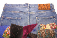 Load image into Gallery viewer, KAPITAL キャピタル デニムパンツ サイケデニム つぎはぎ パッチワーク ダメージジーンズ K1506LP237 良品 中古 49128