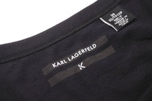 画像をギャラリービューアに読み込む, KARL LAGERFELD カールラガーフェルド 半袖Ｔシャツ コットン クルーネック サイズ38 美品 中古 49211