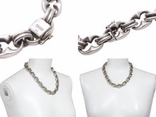 Load image into Gallery viewer, 国宝級 HERMES エルメス 初期 ネックレス 特大 筆記体 シルバー925 美品 中古 49320