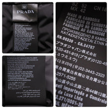 画像をギャラリービューアに読み込む, 極美品 PRADA プラダ ダウンジャケット ジップアップ タートル トライアングルロゴ ブラックSGH583 ACU1 2019 410 サイズ52 中古 49392
