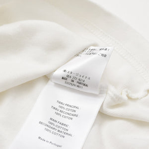 極美品 COURREGES クレージュ アシンメトリー ワンショルダー トップス 323JT0209JS0070 長袖Tシャツ ブランドロゴ刺繍 ホワイト ブラック Sサイズ レディース 中古 4a004941