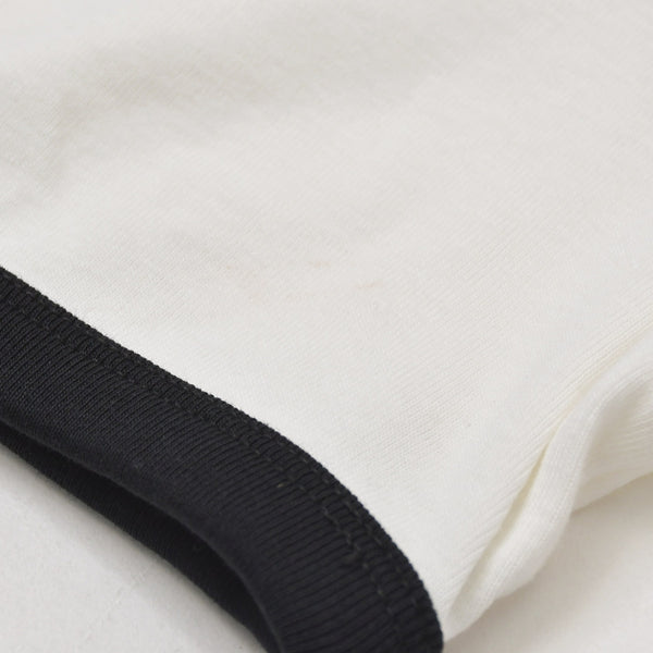 Very Good Condition COURREGES Signature Contrast Ringer T-shirt 41-158-13-021918 T-shirt White Black S Size Used 4a004942