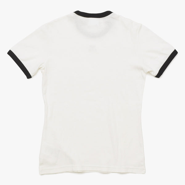 Very Good Condition COURREGES Signature Contrast Ringer T-shirt 41-158-13-021918 T-shirt White Black S Size Used 4a004942