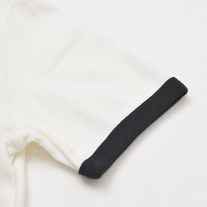 Very Good Condition COURREGES Signature Contrast Ringer T-shirt 41-158-13-021918 T-shirt White Black S Size Used 4a004942