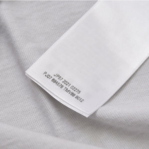 極美品 BALENCIAGA バレンシアガ Tシャツ メタルロゴ 694576 TMV88 ダメージ加工 ペイント サイズL グレー コットン中古 4a004943