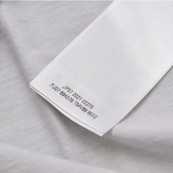 極美品 BALENCIAGA バレンシアガ Tシャツ メタルロゴ 694576 TMV88 ダメージ加工 ペイント サイズL グレー コットン中古 4a004943