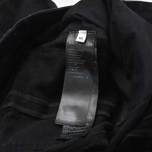 極美品 BALENCIAGA バレンシアガ Flared Cargo pants フレアドカーゴパンツ 783694 TNW11 2WAY サイズXS ブラック 中古 4a004944