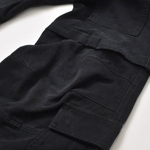 極美品 BALENCIAGA バレンシアガ Flared Cargo pants フレアドカーゴパンツ 783694 TNW11 2WAY サイズXS ブラック 中古 4a004944