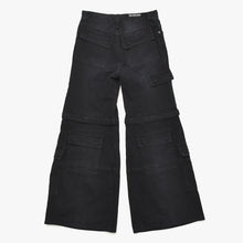 Load image into Gallery viewer, 極美品 BALENCIAGA バレンシアガ Flared Cargo pants フレアドカーゴパンツ 783694 TNW11 2WAY サイズXS ブラック 中古 4a004944
