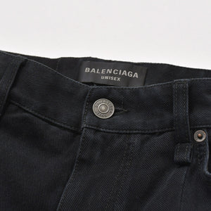 極美品 BALENCIAGA バレンシアガ Flared Cargo pants フレアドカーゴパンツ 783694 TNW11 2WAY サイズXS ブラック 中古 4a004944