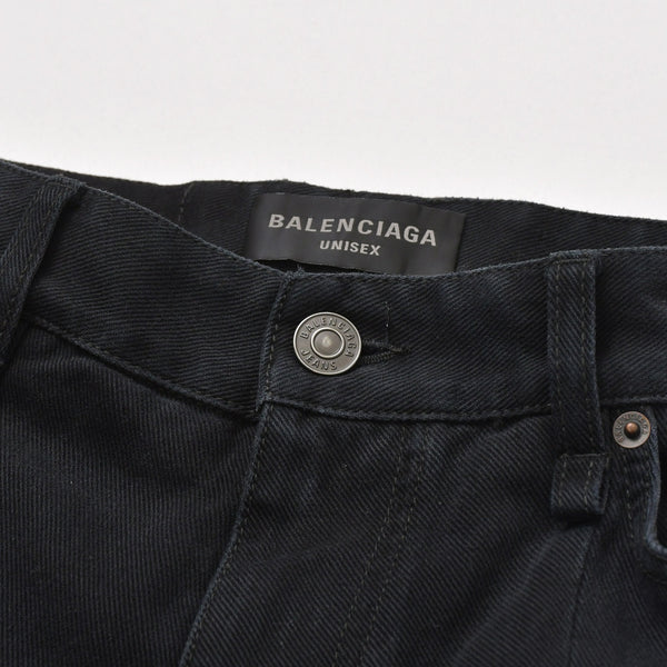 極美品 BALENCIAGA バレンシアガ Flared Cargo pants フレアドカーゴパンツ 783694 TNW11 2WAY サイズXS ブラック 中古 4a004944