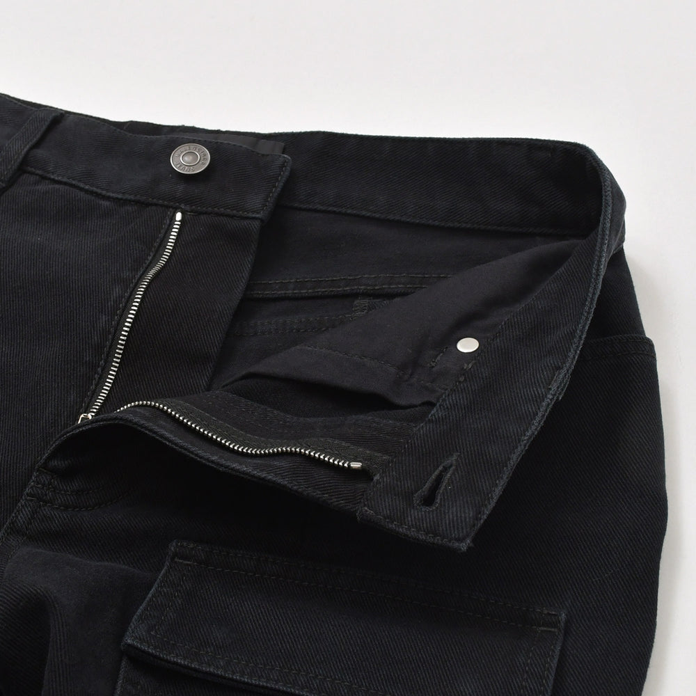 極美品 BALENCIAGA バレンシアガ Flared Cargo pants フレアドカーゴパンツ 783694 TNW11 2WAY サイズXS ブラック 中古 4a004944