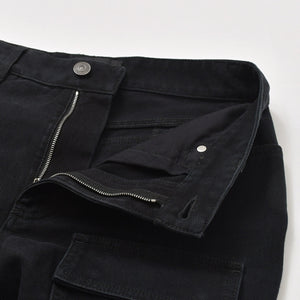 極美品 BALENCIAGA バレンシアガ Flared Cargo pants フレアドカーゴパンツ 783694 TNW11 2WAY サイズXS ブラック 中古 4a004944