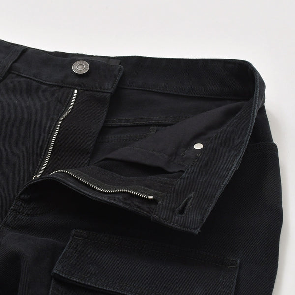 極美品 BALENCIAGA バレンシアガ Flared Cargo pants フレアドカーゴパンツ 783694 TNW11 2WAY サイズXS ブラック 中古 4a004944