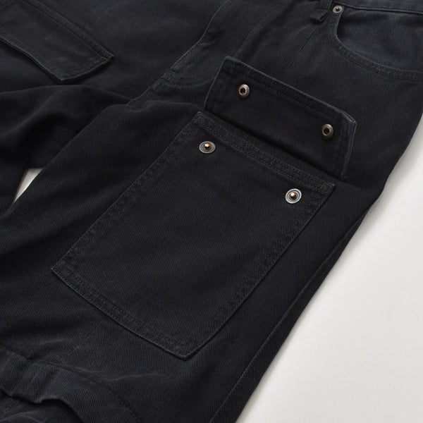 極美品 BALENCIAGA バレンシアガ Flared Cargo pants フレアドカーゴパンツ 783694 TNW11 2WAY サイズXS ブラック 中古 4a004944