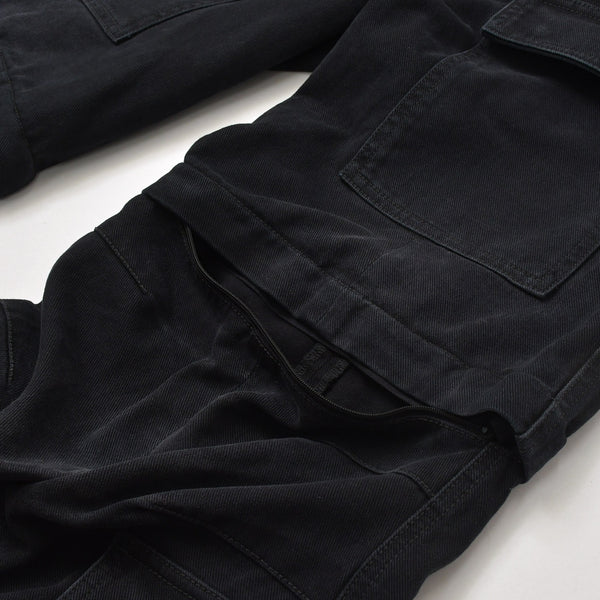 極美品 BALENCIAGA バレンシアガ Flared Cargo pants フレアドカーゴパンツ 783694 TNW11 2WAY サイズXS ブラック 中古 4a004944