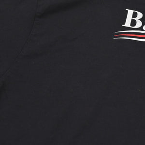 極美品 BALENCIAGA バレンシアガ Tシャツ ポリティカルキャンペーン 570803 TAV44 サイズXS ブラック コットン中古 4a004945