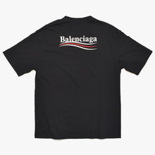 Load image into Gallery viewer, 極美品 BALENCIAGA バレンシアガ Tシャツ ポリティカルキャンペーン 570803 TAV44 サイズXS ブラック コットン中古 4a004945