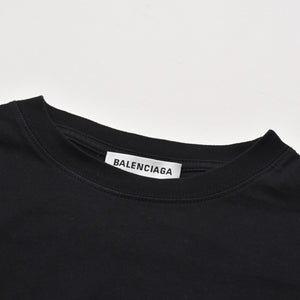 極美品 BALENCIAGA バレンシアガ Tシャツ ポリティカルキャンペーン 570803 TAV44 サイズXS ブラック コットン中古 4a004945