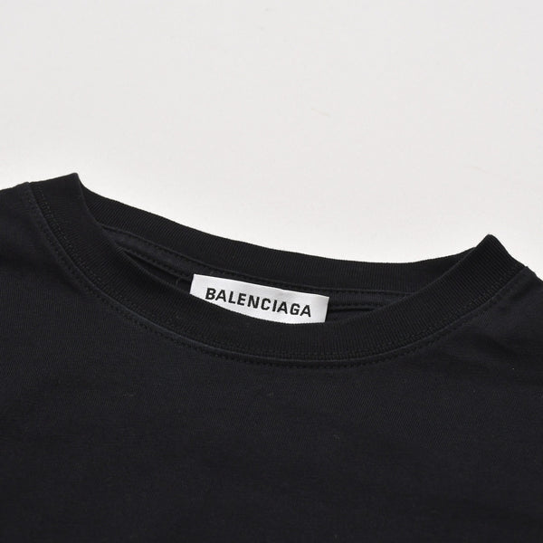 極美品 BALENCIAGA バレンシアガ Tシャツ ポリティカルキャンペーン 570803 TAV44 サイズXS ブラック コットン中古 4a004945