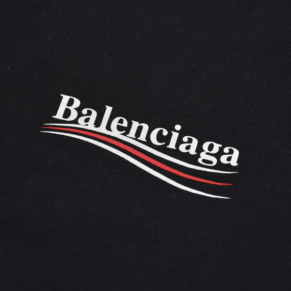 極美品 BALENCIAGA バレンシアガ Tシャツ ポリティカルキャンペーン 570803 TAV44 サイズXS ブラック コットン中古 4a004945