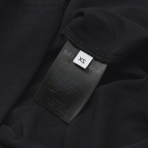 極美品 BALENCIAGA バレンシアガ Tシャツ ポリティカルキャンペーン 570803 TAV44 サイズXS ブラック コットン中古 4a004945