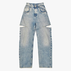 極美品 Maison Margiela メゾンマルジェラ スラッシュディテール デニムパンツ S51LA0051 S30513 サイズ36 中古 4a004947