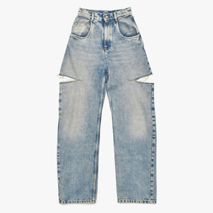 極美品 Maison Margiela メゾンマルジェラ スラッシュディテール デニムパンツ S51LA0051 S30513 サイズ36 中古 4a004947