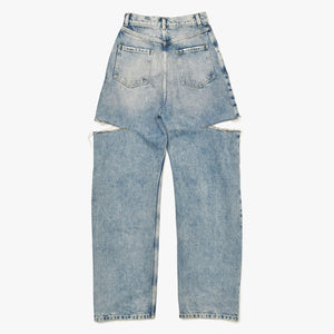 極美品 Maison Margiela メゾンマルジェラ スラッシュディテール デニムパンツ S51LA0051 S30513 サイズ36 中古 4a004947