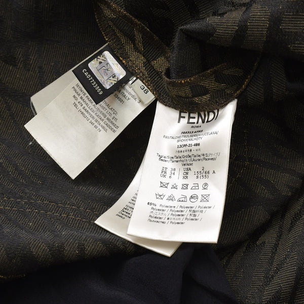 極美品 FENDI フェンディ× Sarah Coleman サラコールマン ズッカ柄 フィッシュアイロゴ サイズ38 ブラウン 中古 4a004948
