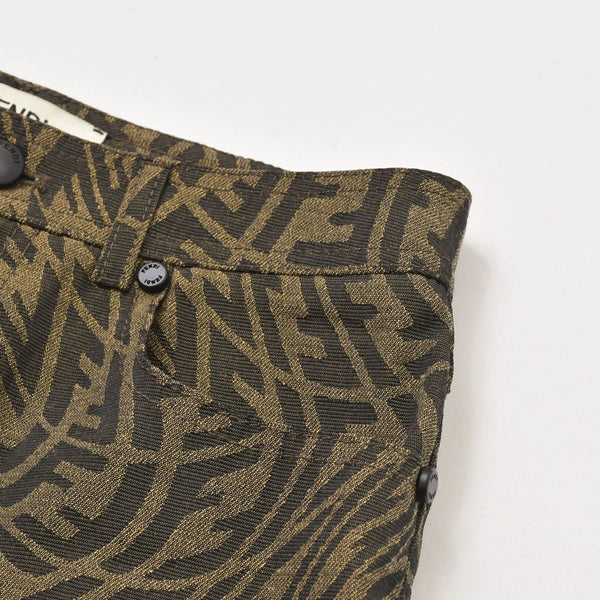 極美品 FENDI フェンディ× Sarah Coleman サラコールマン ズッカ柄 フィッシュアイロゴ サイズ38 ブラウン 中古 4a004948