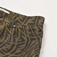 Load image into Gallery viewer, 極美品 FENDI フェンディ× Sarah Coleman サラコールマン ズッカ柄 フィッシュアイロゴ サイズ38 ブラウン 中古 4a004948