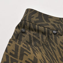 Load image into Gallery viewer, 極美品 FENDI フェンディ× Sarah Coleman サラコールマン ズッカ柄 フィッシュアイロゴ サイズ38 ブラウン 中古 4a004948