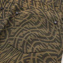 Load image into Gallery viewer, 極美品 FENDI フェンディ× Sarah Coleman サラコールマン ズッカ柄 フィッシュアイロゴ サイズ38 ブラウン 中古 4a004948