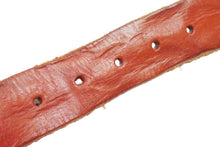 画像をギャラリービューアに読み込む, POST&amp;CO ポストアンドコー ベルト バックル ハンドメイド イタリア製 レッド レザー サイズ06 シルバー金具 良品 中古 49543