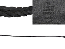 画像をギャラリービューアに読み込む, GUCCI グッチ ベルト レザー ブラック シルバー金具 黒 革 268242 中古 49554