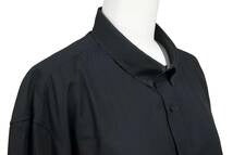 画像をギャラリービューアに読み込む, BALMAIN バルマン 長袖シャツ ダメージ加工 無地 トップス S5HT120C320P コットン ブラック サイズ40 美品 中古 49588